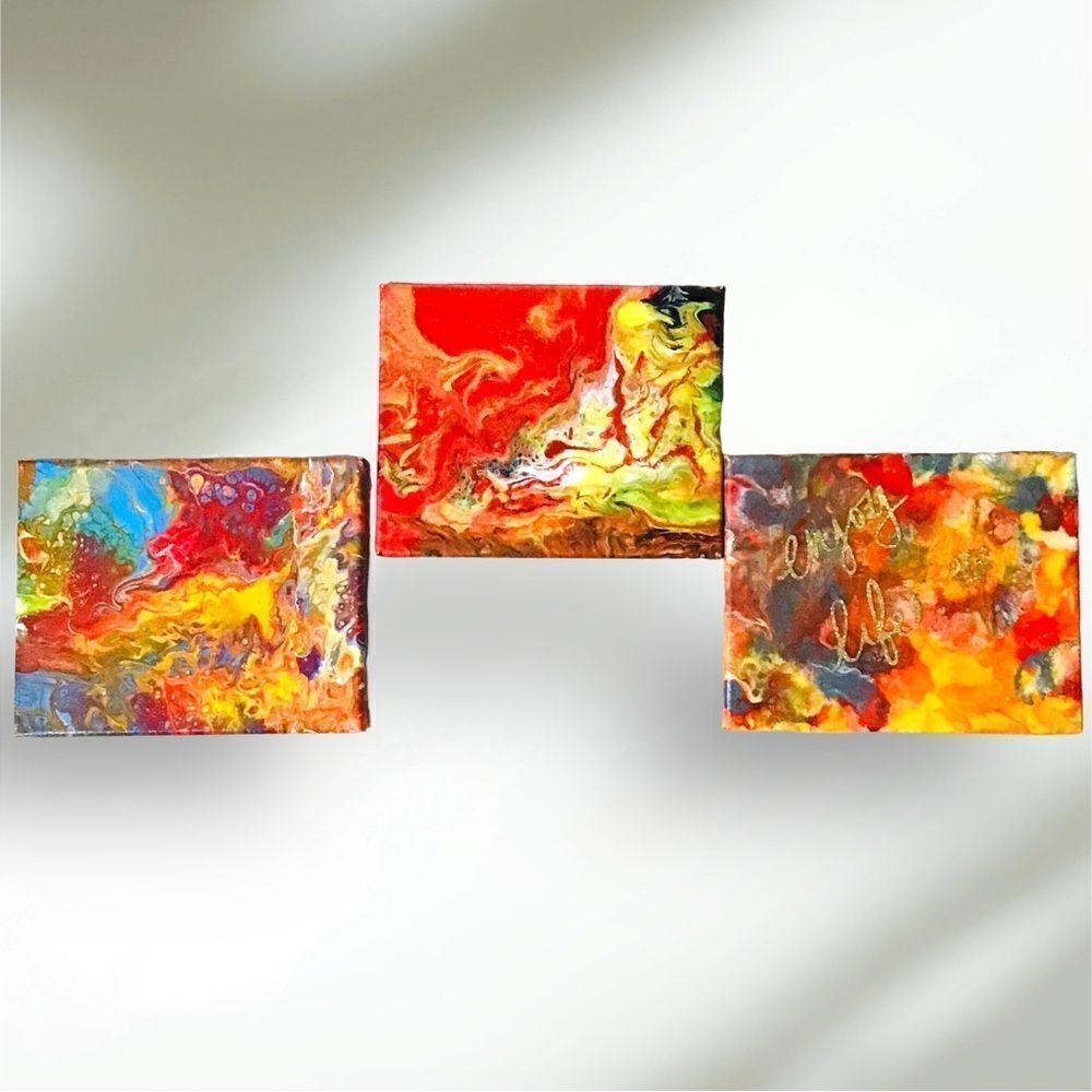 Wall Art Collage of Three 8 x 10 “Enjoy Life” Painting